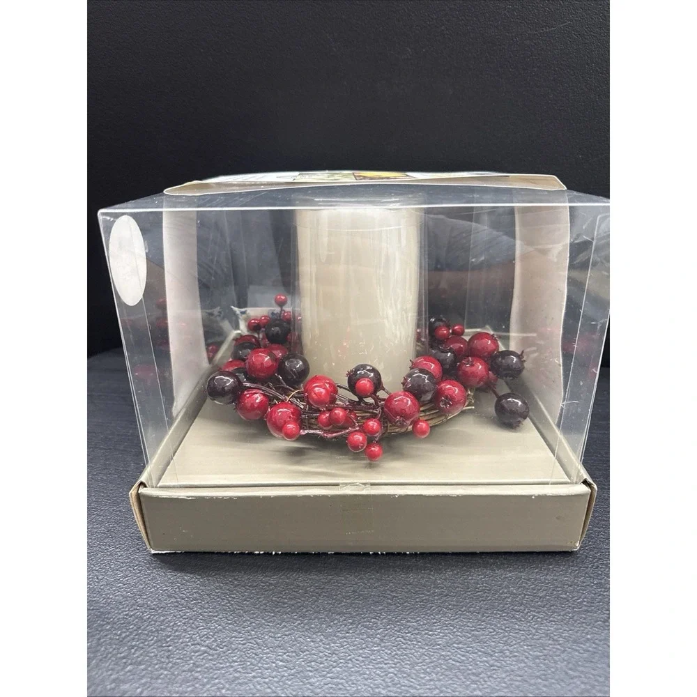 Apothecary and Company Christmad Wreath Centerpiece with flameless candle